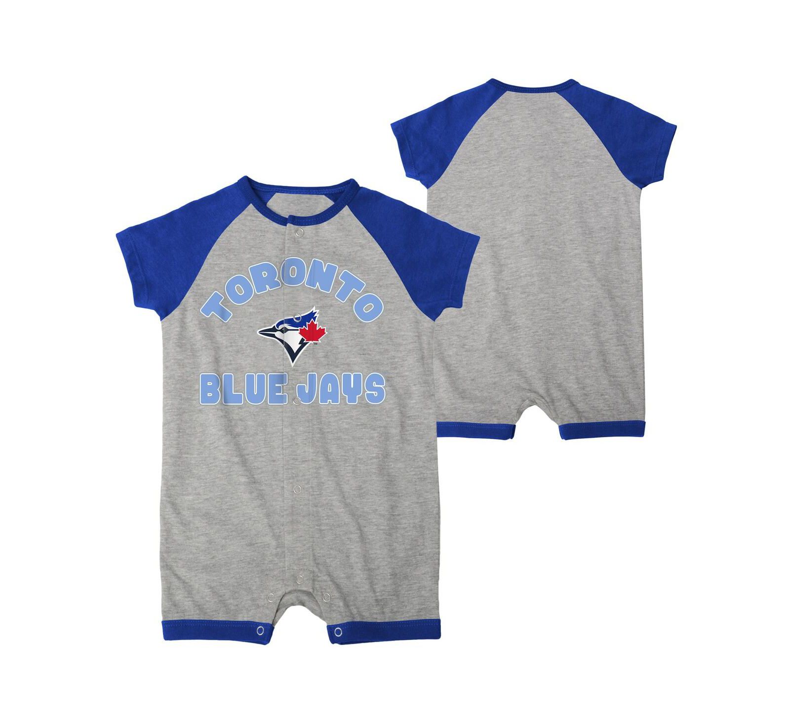 Ромпер для младенцев Outerstuff Toronto Blue Jays Extra Base Hit, серая меланж