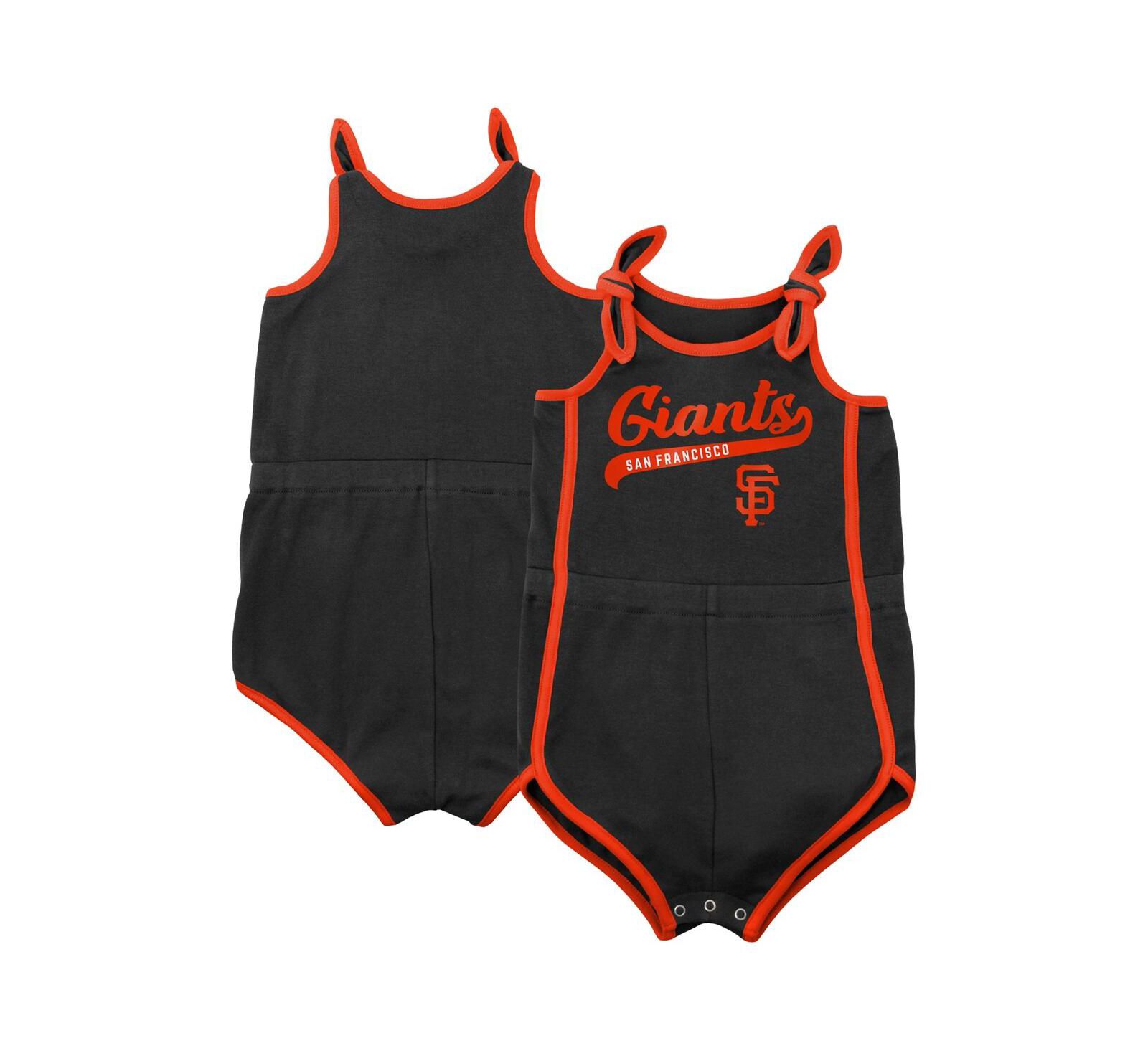 Боди Outerstuff Little Girls Black San Francisco Giants Hit and Run