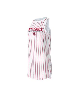 Женская ночная рубашка Concepts Sport St. Louis Cardinals, белая, в полоску