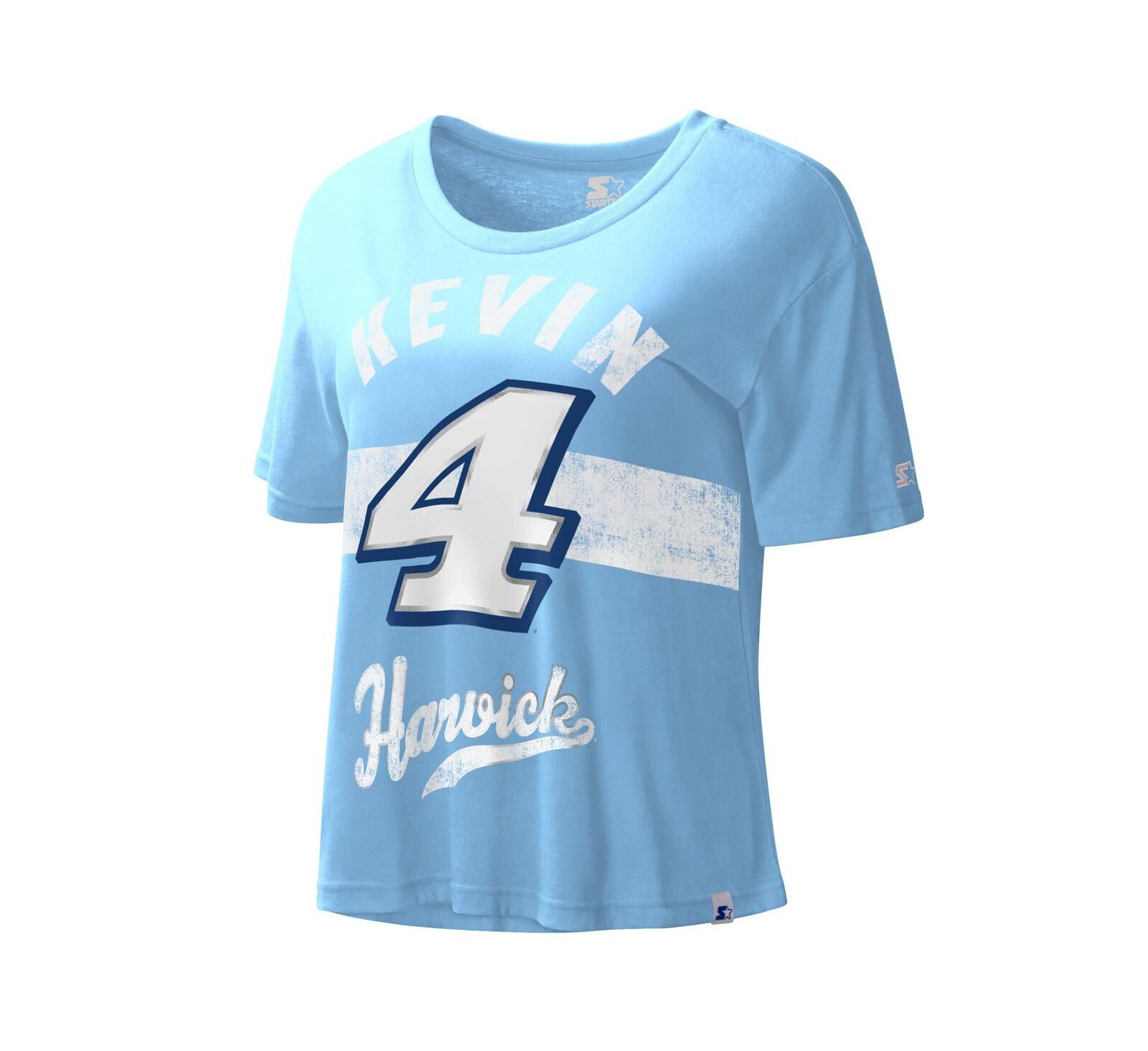 Women's Starter Light Blue Kevin Harvick Record Setter T-shirt
