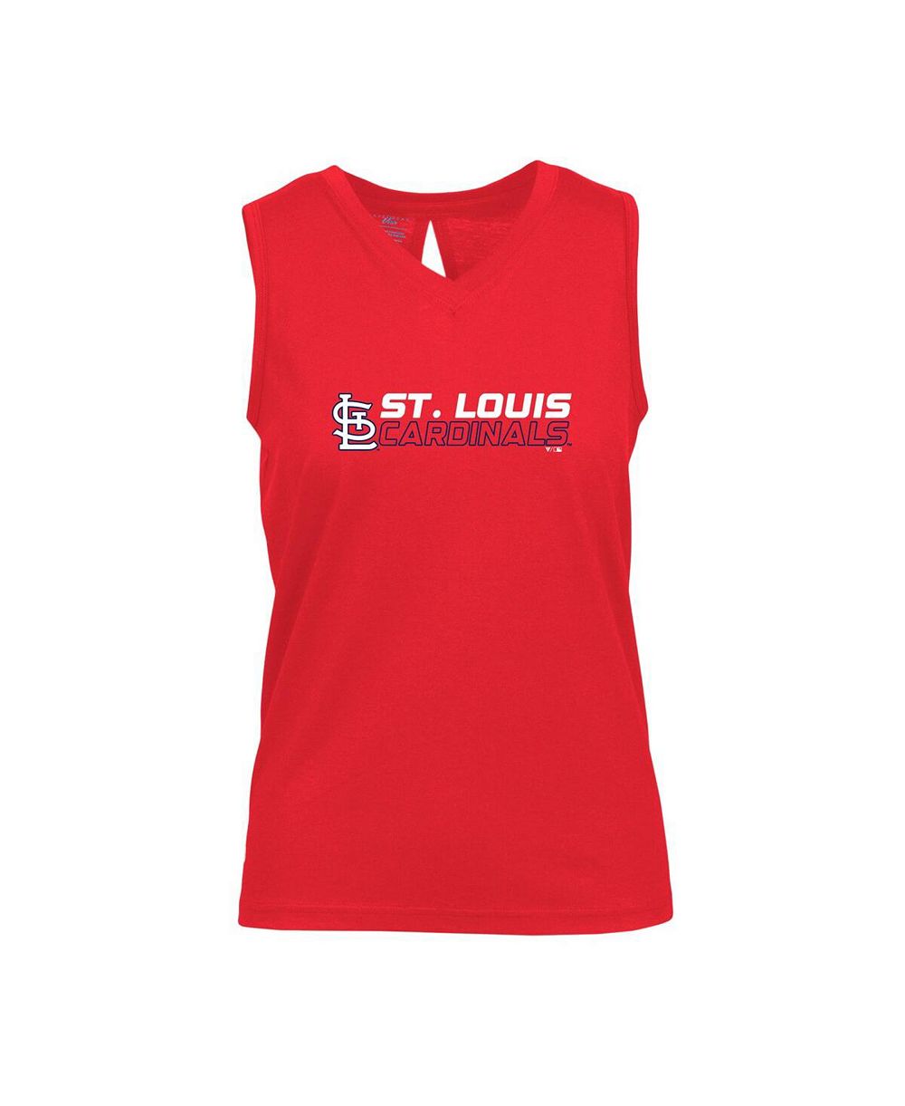 Женский майка LevelWear St. Louis Cardinals Paisley Chase с V-образным вырезом, красная