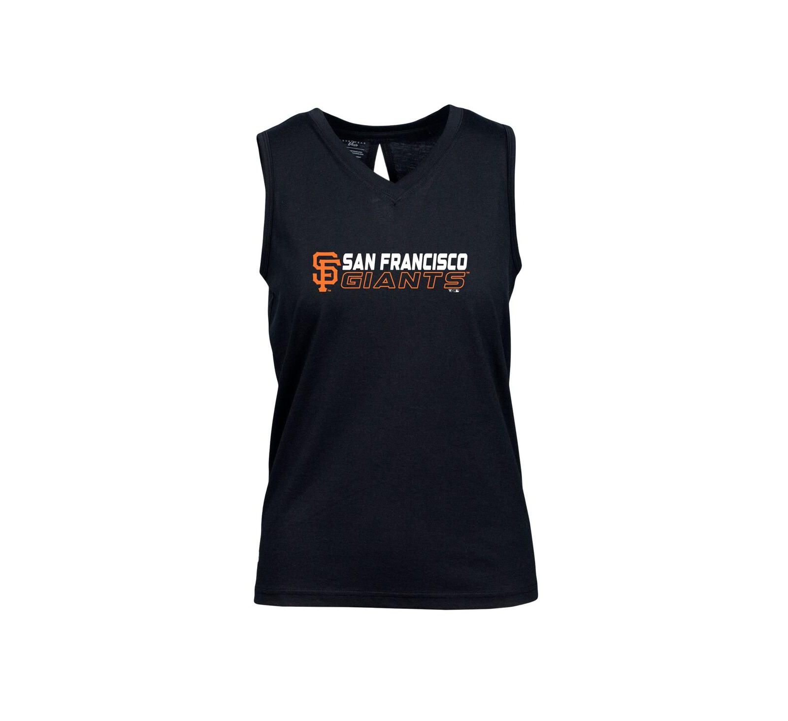 Женский топ LevelWear Black San Francisco Giants Paisley Chase V-Neck Tank