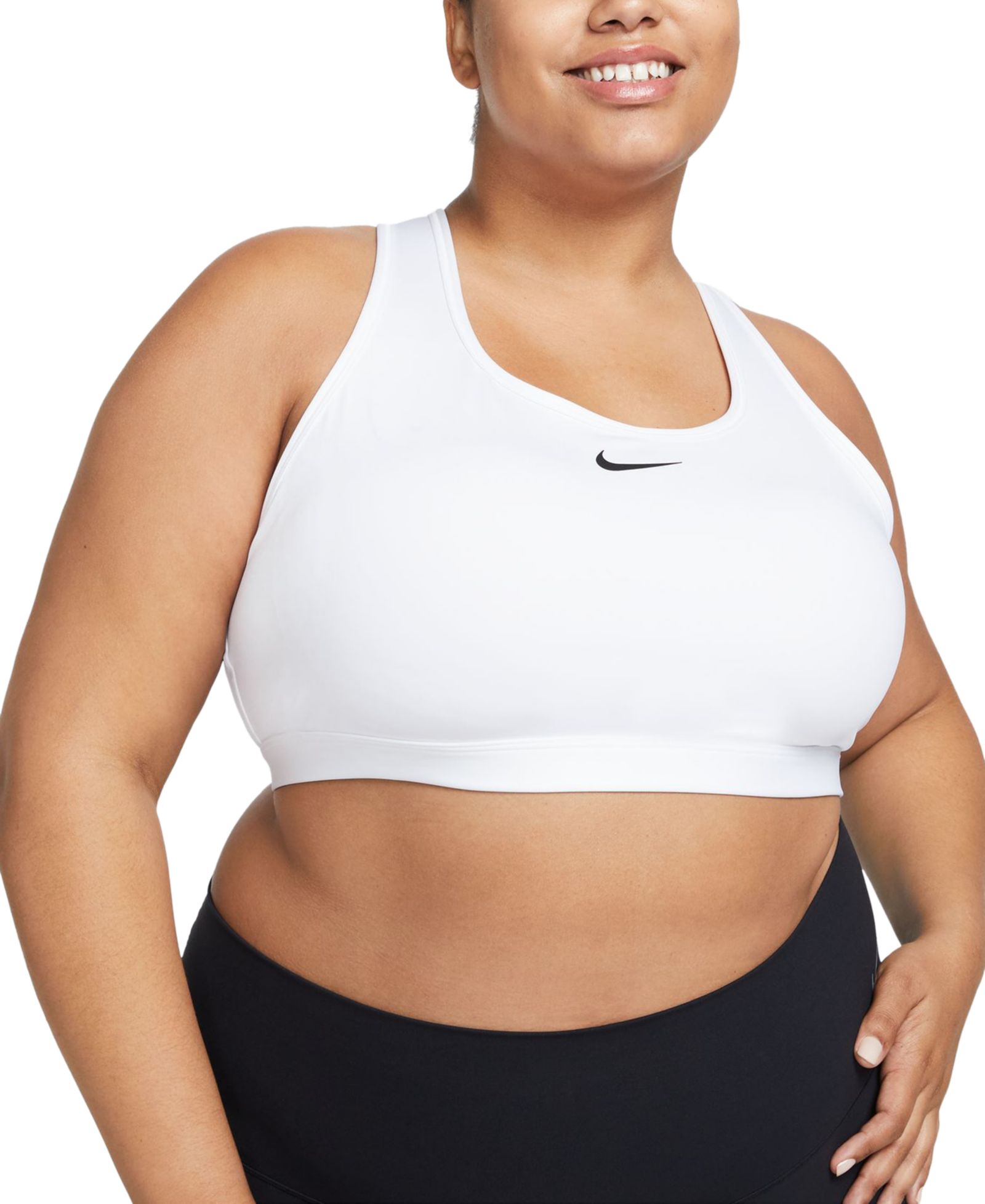 Nike Plus Size спортивный топ с поддержкой средней интенсивности и логотипом