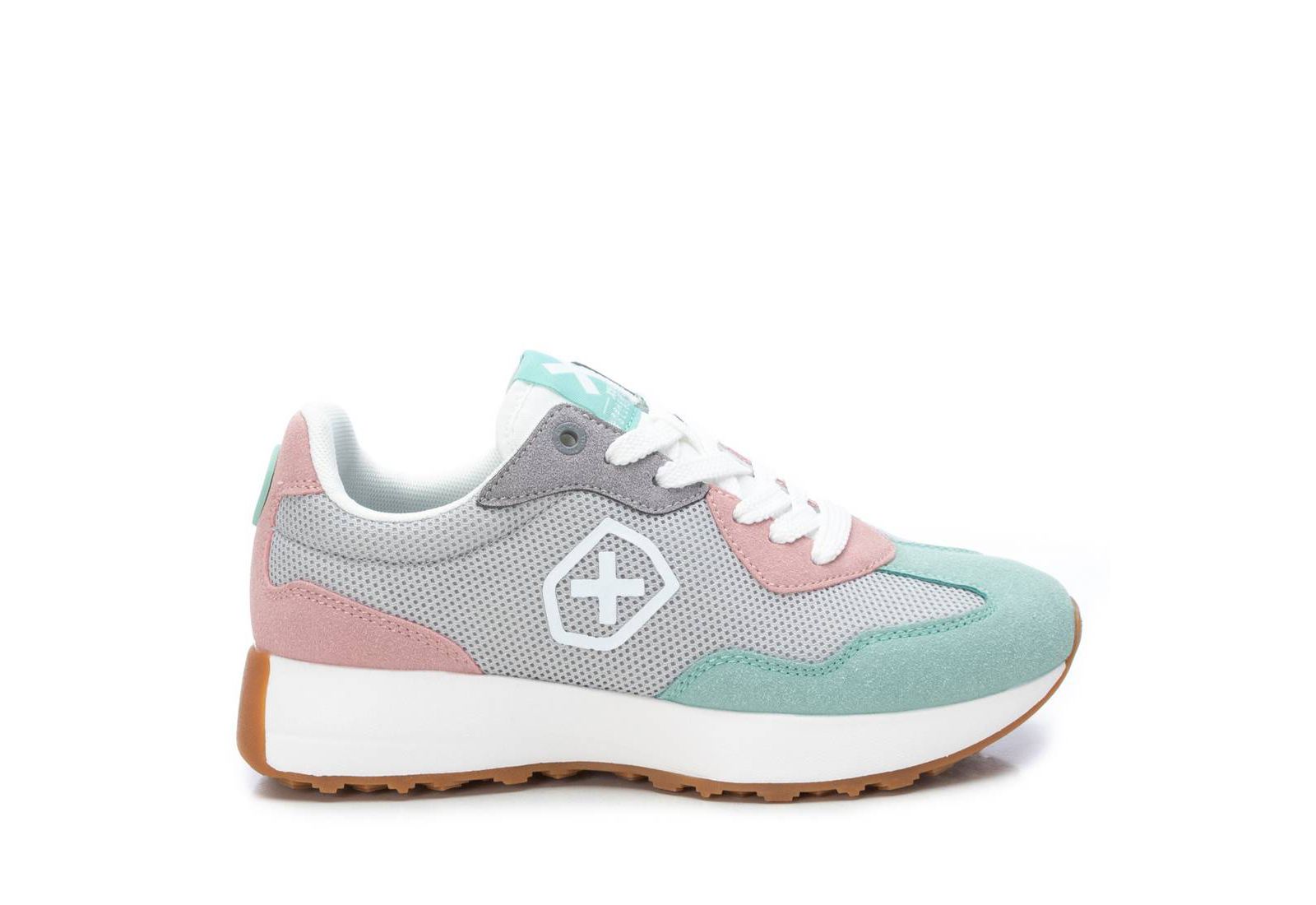 Women's Sneakers By XTI,  Grey With Multicolor Accent