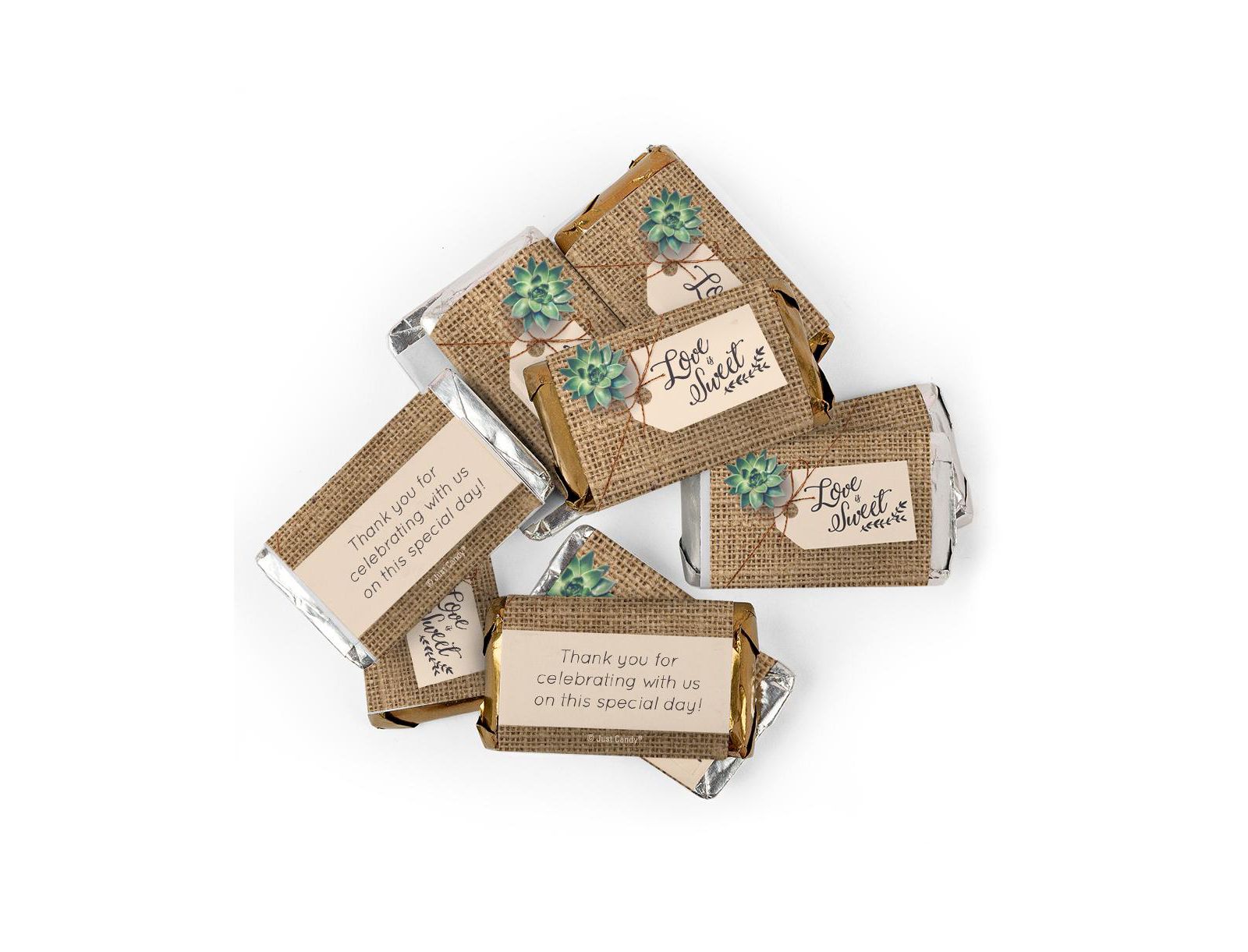Just Candy Wedding Candy Hershey's Chocolate Party Favors, 108 Pieces
