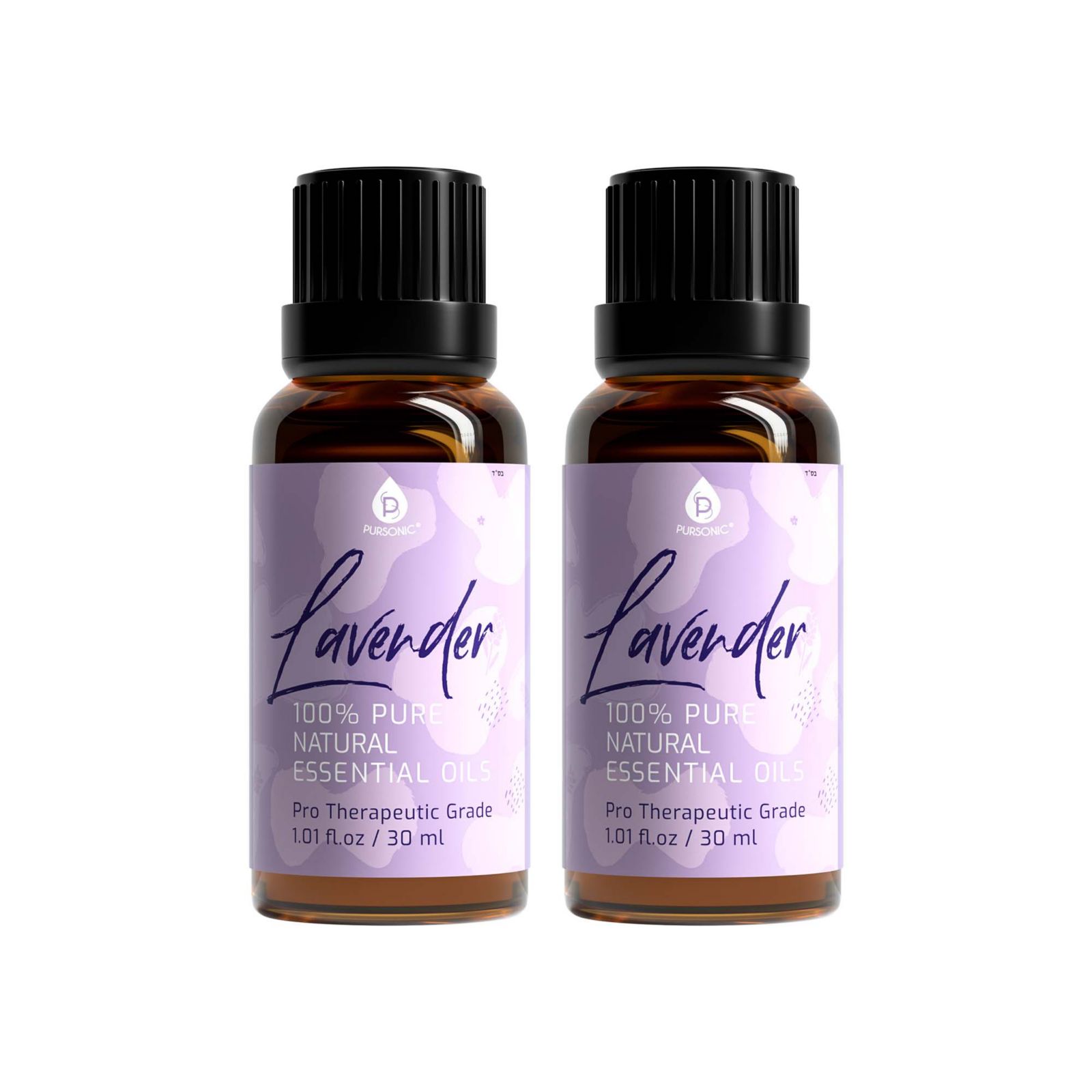 Натуральное эфирное масло лаванды PURSONIC, терапевтический класс, 2 шт по 30ML