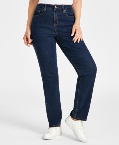 Женские джинсы Style & Co Curvy Straight-Leg High Rise