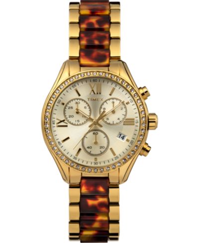 Женские часы Timex Quartz Analog Premium Dress Alloy Gold-Tone 38mm