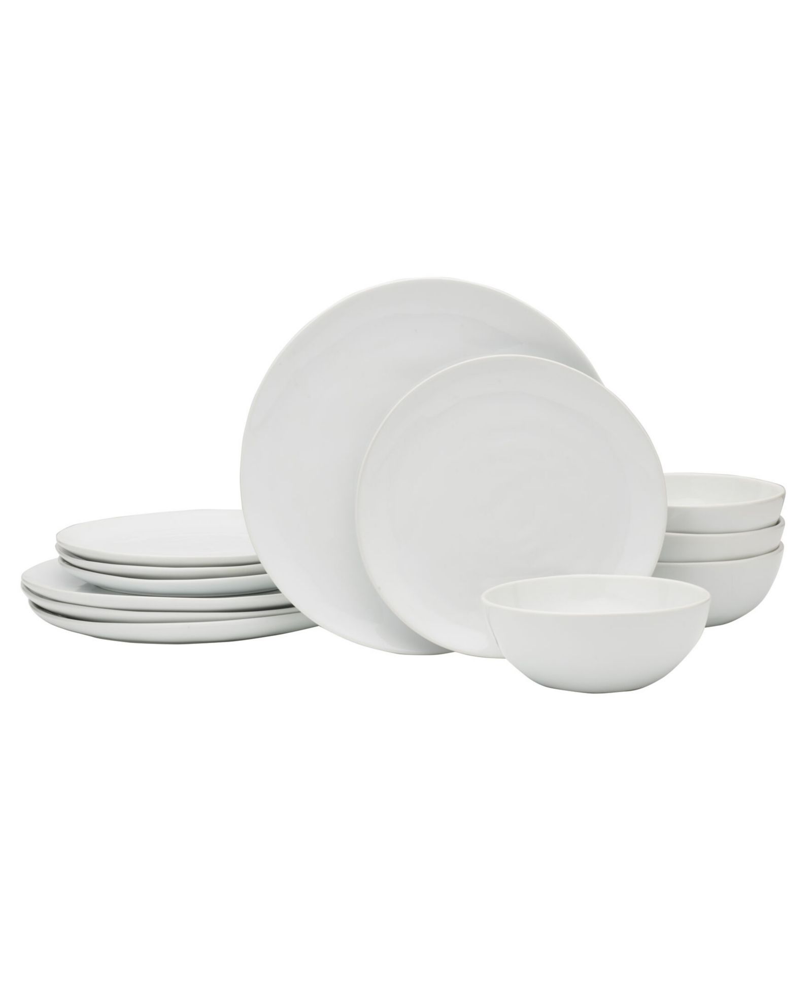 Набор столовой Fitz and Floyd Everyday Whiteware, 12 Pc., на 4 персоны