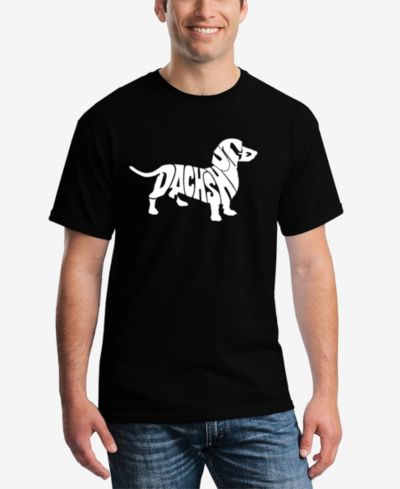 Футболка LA Pop Art Men's Word Art Dachshund с коротким рукавом