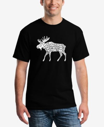 Мужская футболка LA Pop Art Word Art Moose с коротким рукавом
