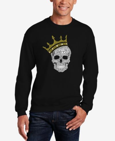 LA Pop Art Men's Word Art Crewneck Brooklyn Crown Sweatshirt