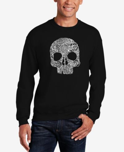LA Pop Art Мужской свитшот с принтом Flower Skull