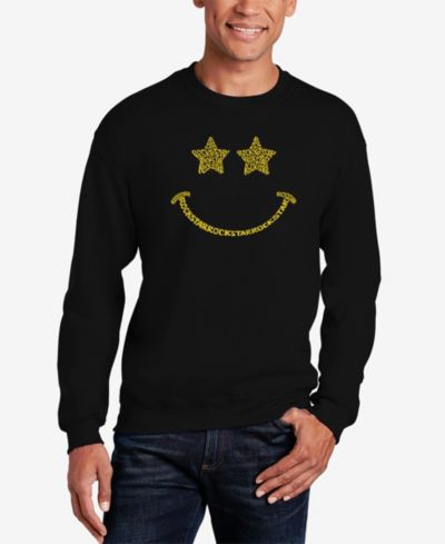 Мужской свитшот LA Pop Art Men's Word Art Crewneck Rockstar Smiley