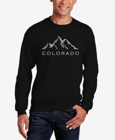 Мужской свитшот LA Pop Art Word Art Crewneck Colorado Ski Towns
