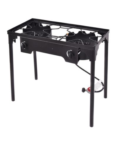 Costway Double Burner Gas Propane Cooker Outdoor Camping Picnic  BBQ Grill