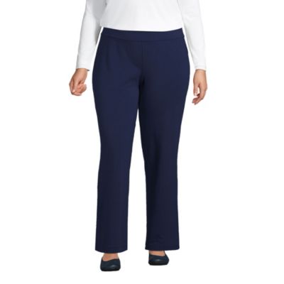 Lands' End брюки Plus Size Starfish, завышенная талия, прямые, на резинке