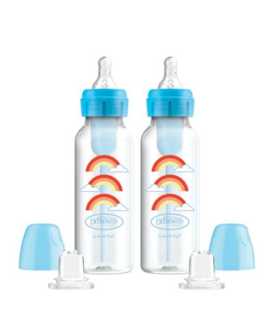Набор бутылочек Dr. Browns Anti-Colic Options+ Narrow Sippy 8oz, 2 pack, Blue