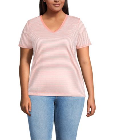 Sunset coral pink micro stripe