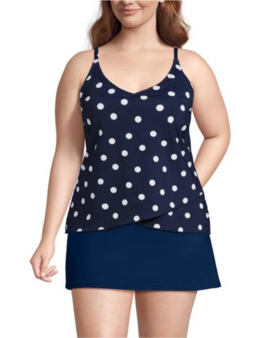Танкини Lands' End Plus Size Long Torso Tulip Hem