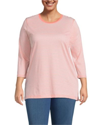 Sunset coral pink micro stripe
