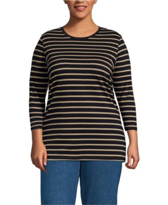 Black/almond tan breton stripe