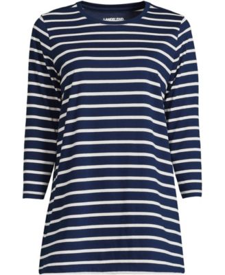 Deep sea/ivory breton stripe