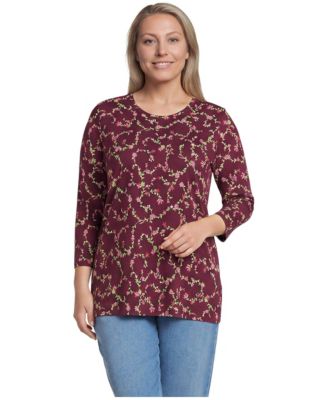 Rich burgundy floral vine