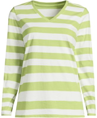 Ivory/apple green bold stripe