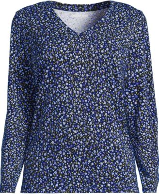 Clear blue/navy ditsy floral