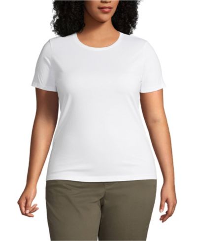Мужская футболка Lands' End Plus Size Relaxed Supima Cotton Crew Neck