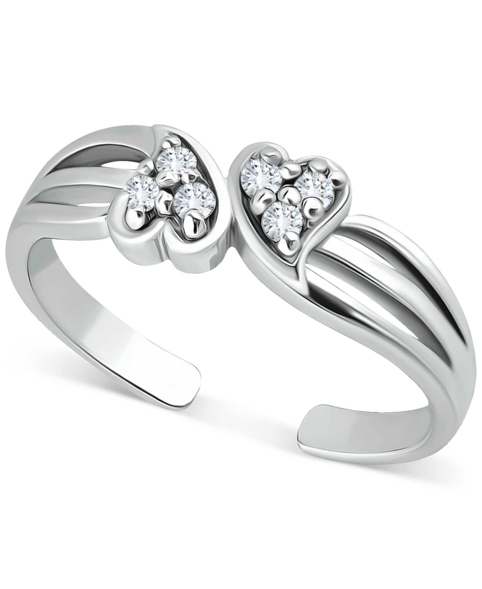 Кольцо на палец Giani Bernini Cubic Zirconia Double Heart