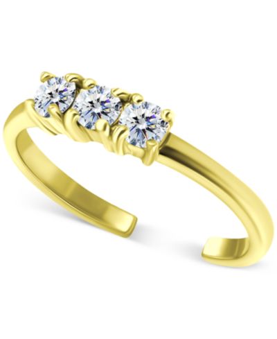 Кольцо-капа Giani Bernini из стерлингового серебра с напылением 18k Gold и кубическим цирконием
