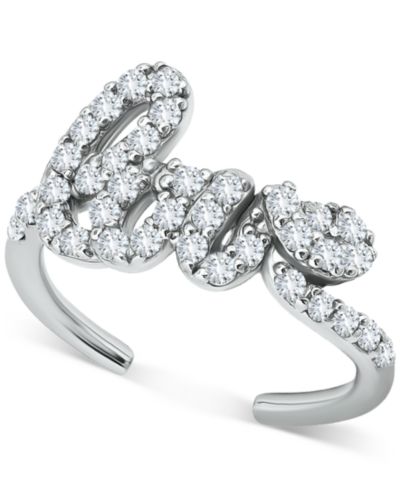 Кольцо на палец Giani Bernini Cubic Zirconia Love Script