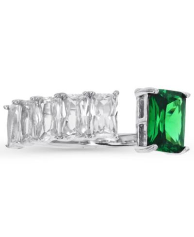 Кольцо Macy's Cubic Zirconia Baguette из стерлингового серебра