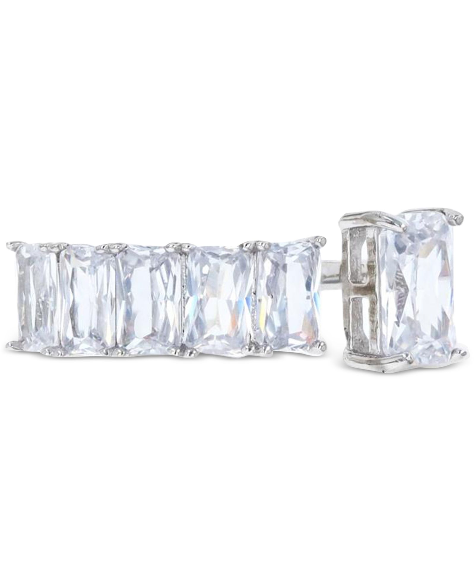 Кольцо cuff с крупным и мелким камнями из кубического циркония