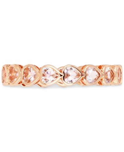 Cubic Zirconia Heart Band (Also in Lab-Created Morganite)