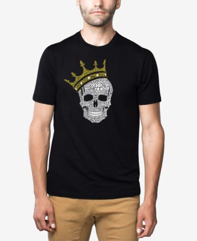 LA Pop Art Men's Cotton/Poly Blend Word Art T-shirt - Brooklyn Crown