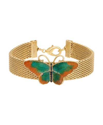 Браслет 2028 Enamel Butterfly