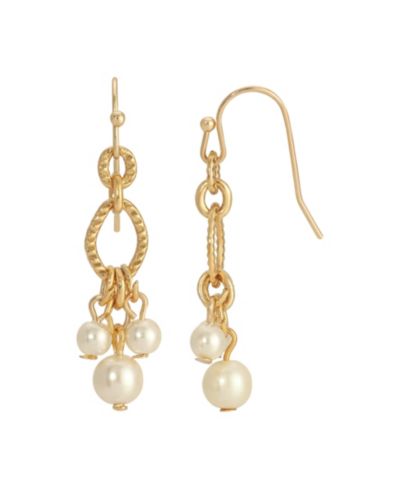 Серьги 2028 Imitation Pearl Multi Drop