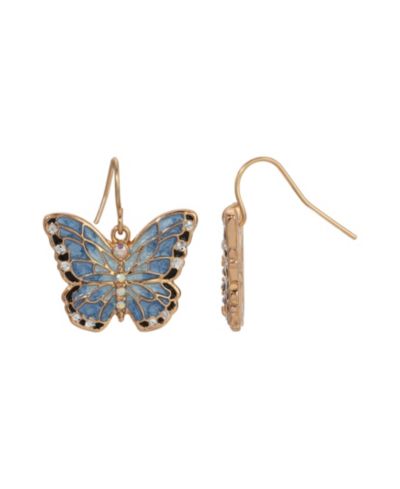 Серьги 2028 Enamel Crystal Butterfly