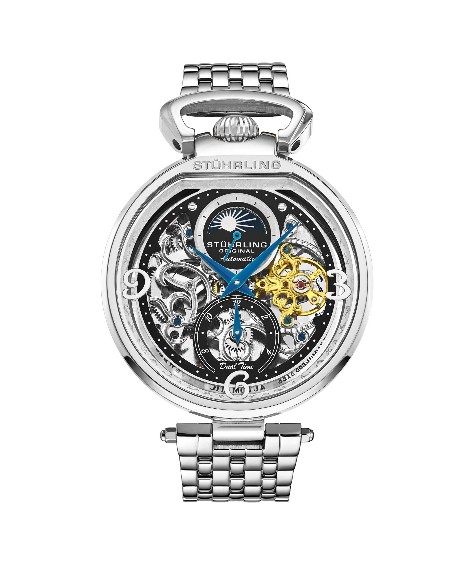 Часы Stuhrling Men's Legacy Silver-tone Stainless Steel, Two-Tone Dial, 45mm Round