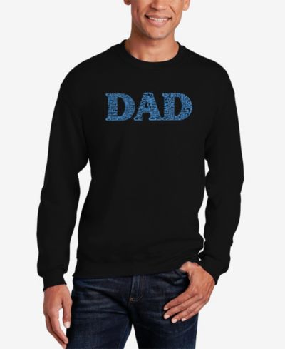 LA Pop Art Men's Dad Word Art Crewneck Sweatshirt