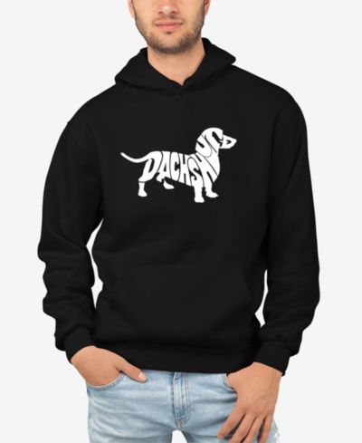 Мужской толстовка с капюшоном LA Pop Art Word Art Dachshund Long Sleeve