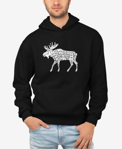 LA Pop Art Мужской свитшот с длинным рукавом Moose Word Art