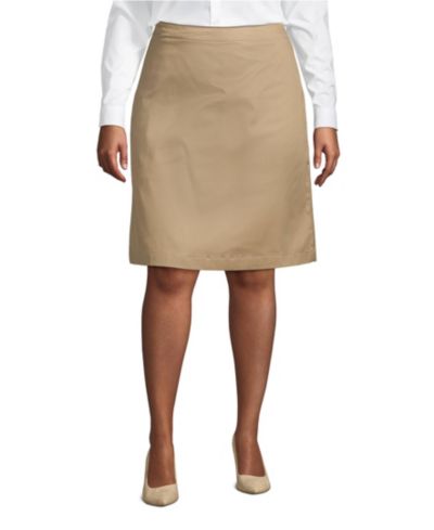Lands' End Plus Size Blend Chino Skort Top of Knee
