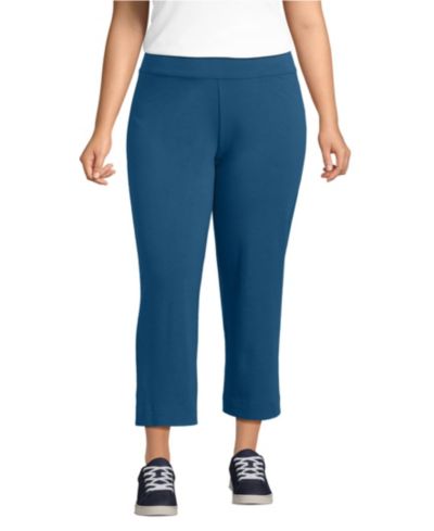 Lands' End Plus Size Starfish Mid Rise Pull On Crop Pants брюки