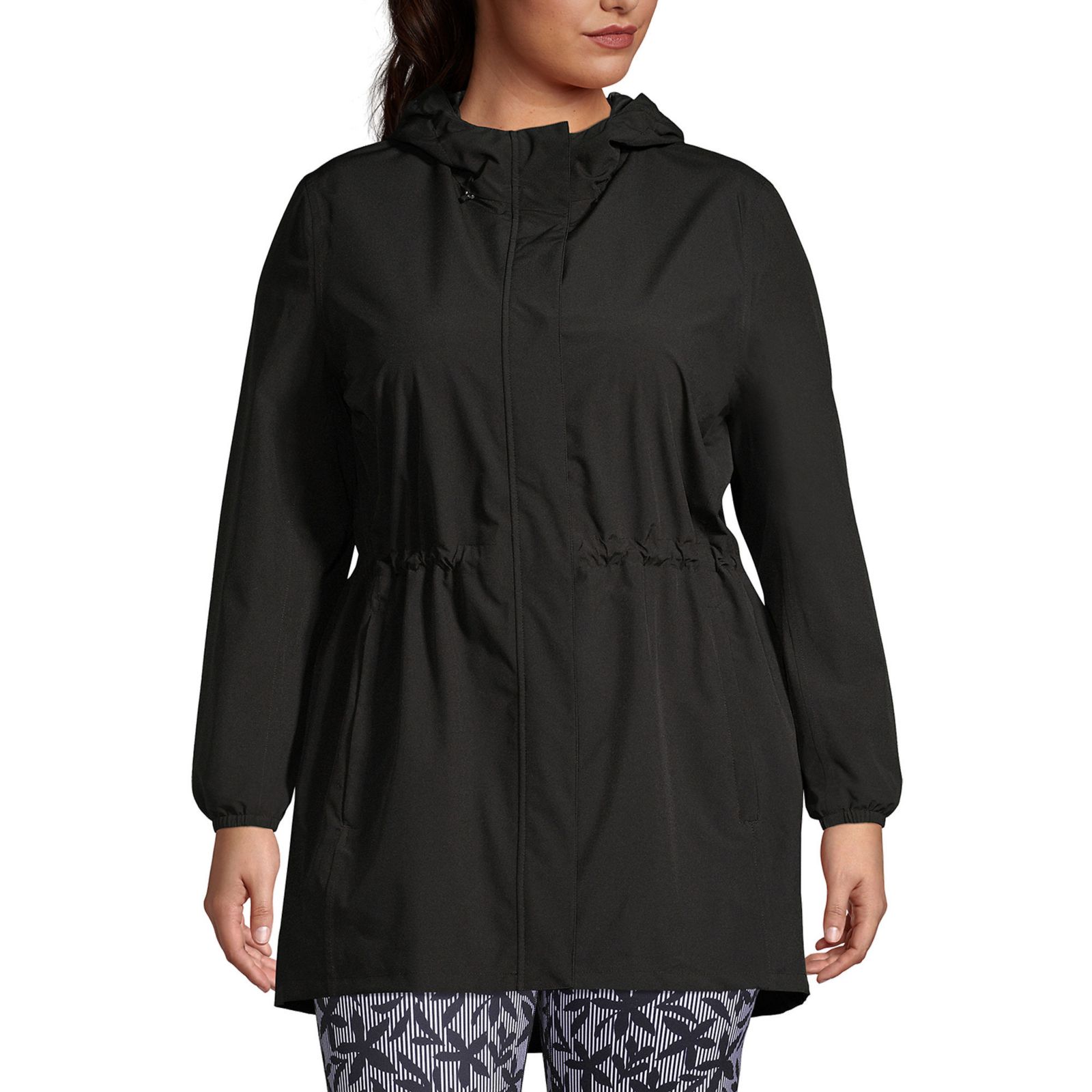 Lands' End Plus Size Squall водонепроницаемый складной дождевик