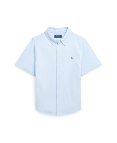 Polo Ralph Lauren Детская рубашка Oxford с коротким рукавом, трикотажная, 2-7 лет