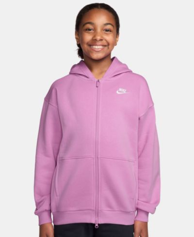 Nike Sportswear Girls' Club Fleece Oversized Full-Zip Hoodie